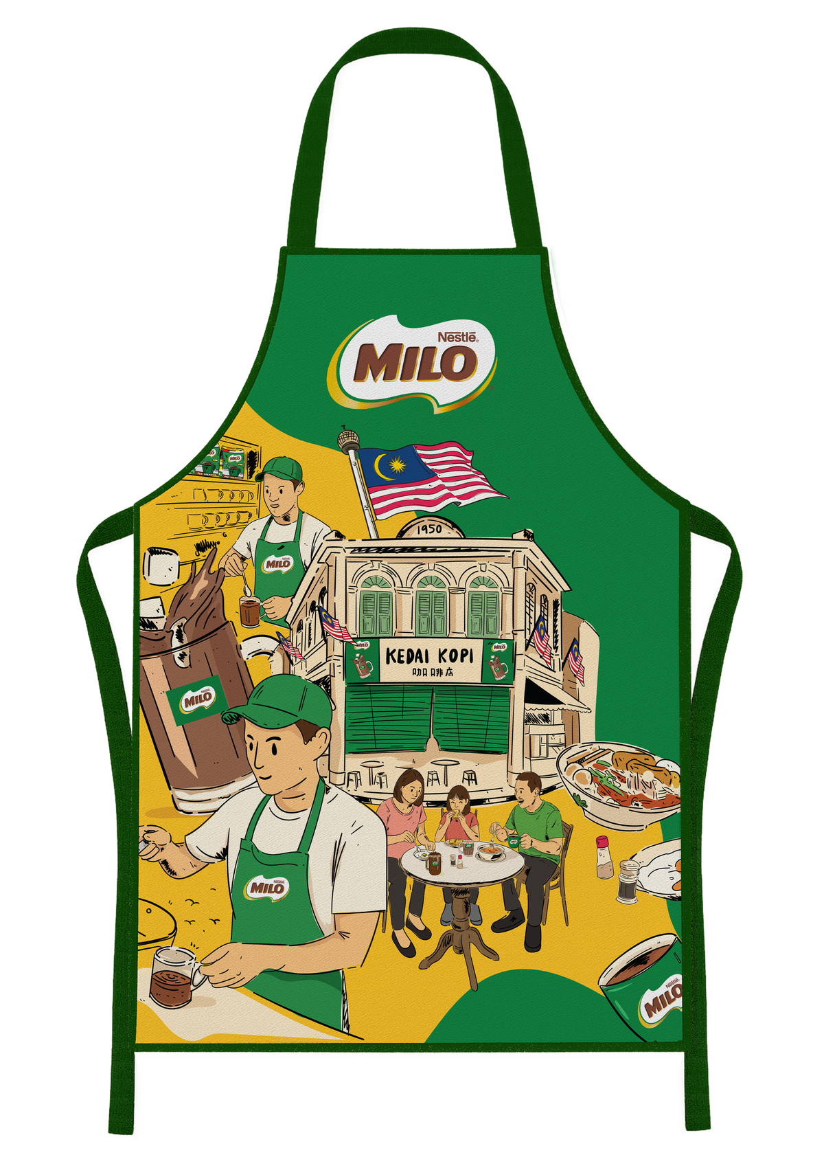 [FOC] MILO Kopitiam Apron